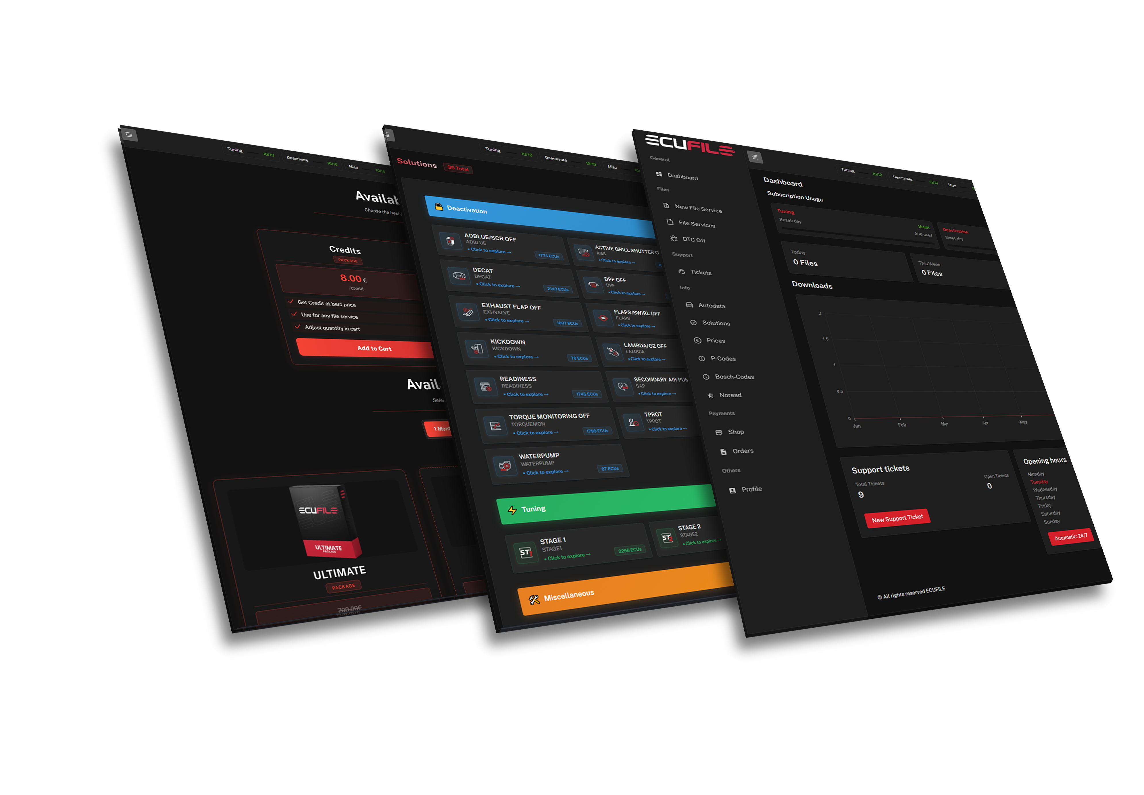 ECUfile Portal Dashboard